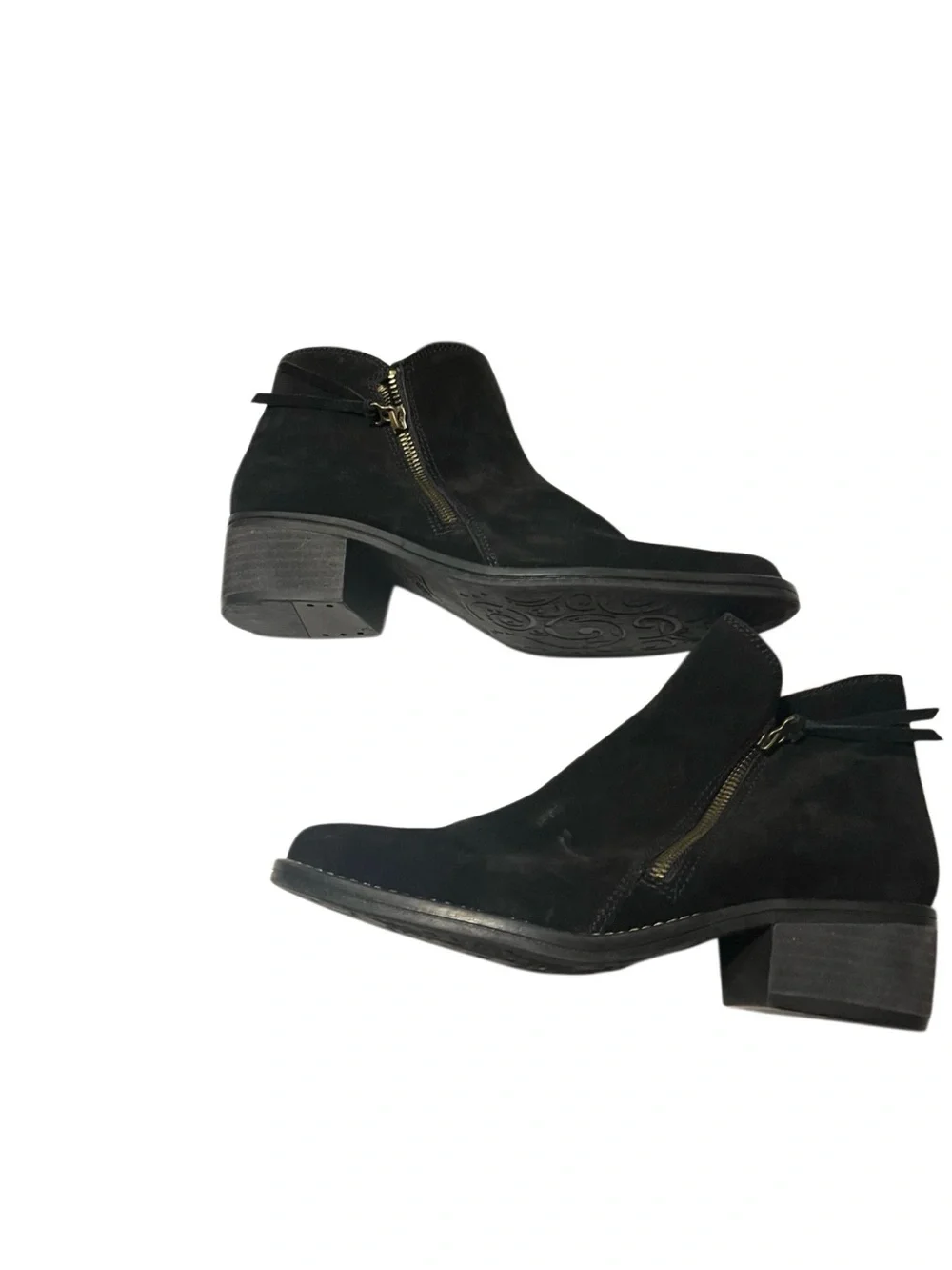 Black Suede Chukka Boots with Stitch Trim